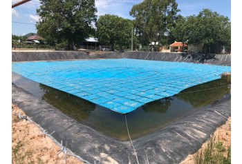 Lining Pond with Floating Lids 